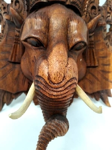 Cabeza Ganesh de madera- 27 cms. 2