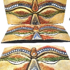Set 3 cuadros ojos de Buda