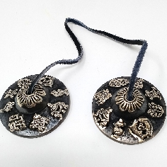 Tingsha de bronce oscuro- 6 cms.
