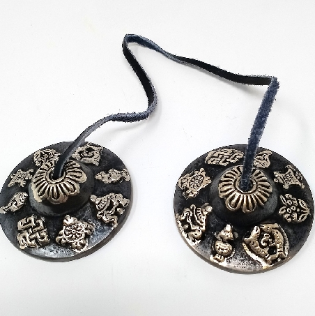 Tingsha de bronce oscuro- 6 cms.