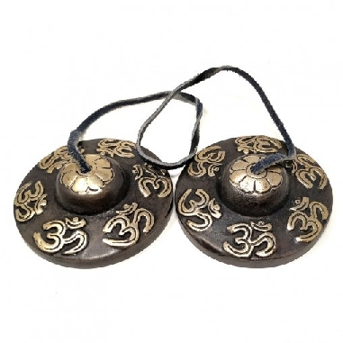 Tingsha de bronce oscuro- 6 cms.