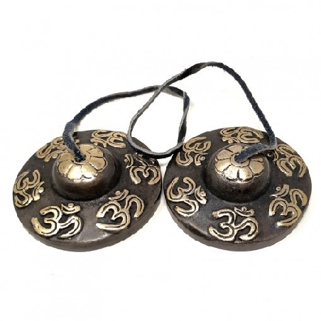 Tingsha de bronce oscuro- 6 cms.