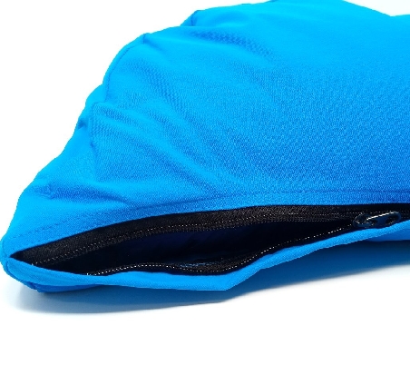 Zafu cáscara esbelta ecológica. Azul. Media luna