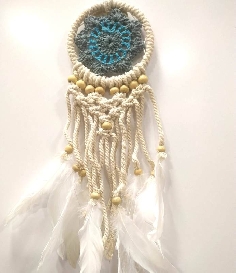 Atrapasueños macramé Mandala Apas4- 30x10 cms.