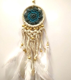 Atrapasueños macramé Mandala Apas4- 30x10 cms. 2