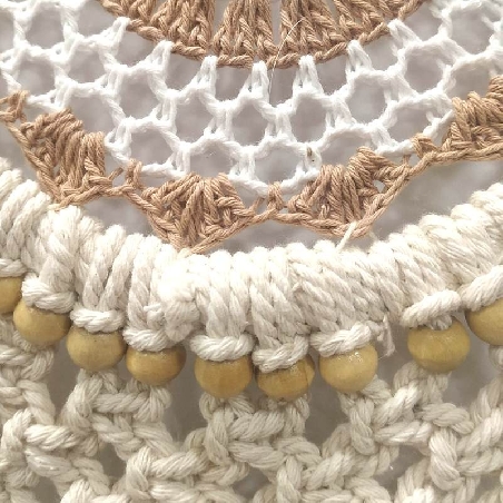 Atrapasueños Mandala macramé Apas12 45 x 17 cms. Atrapasueños Mandala macramé Apas12 45 x 17 cms.