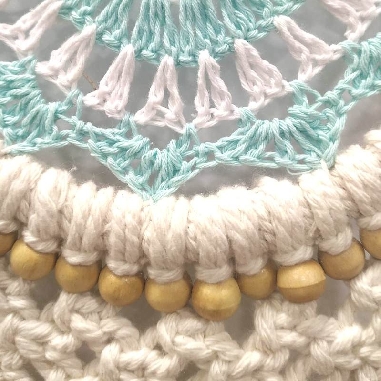 Atrapasueños Mandala macramé Apas12 45 x 17 cms.