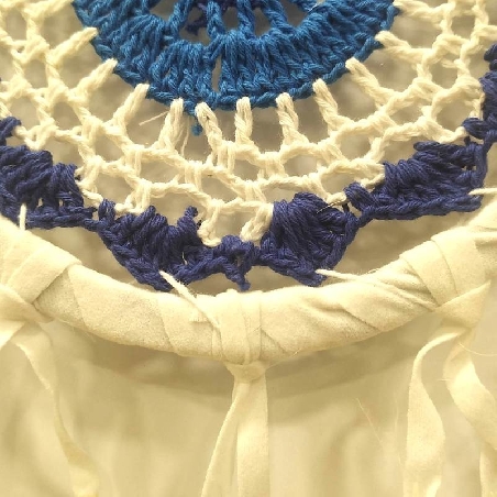 Atrapasueños Mandala macramé Apas21- 27 x 17 cms.