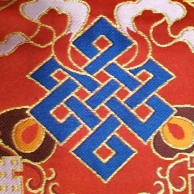 Tela altar cuadrada "Signos auspiciosos" 35 x 35 cms.