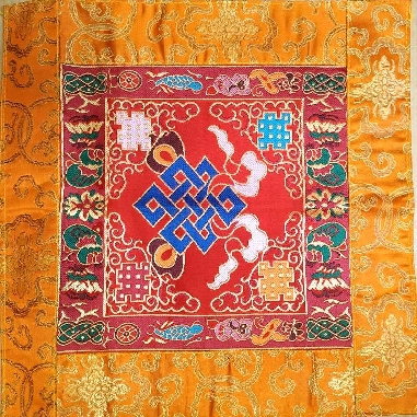 Tela altar cuadrada "Signos auspiciosos" 35 x 35 cms.