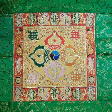 Tela altar cuadrada "Signos auspiciosos" 35 x 35 cms.