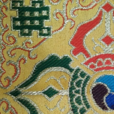 Tela altar cuadrada "Signos auspiciosos" 35 x 35 cms.