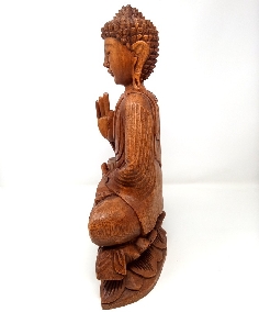 Buda de madera en flor de loto- 40 cms 2