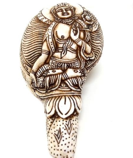 Caracola tallada "Tara blanca"