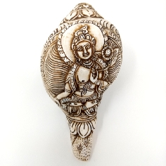 Caracola tallada "Tara blanca" 2