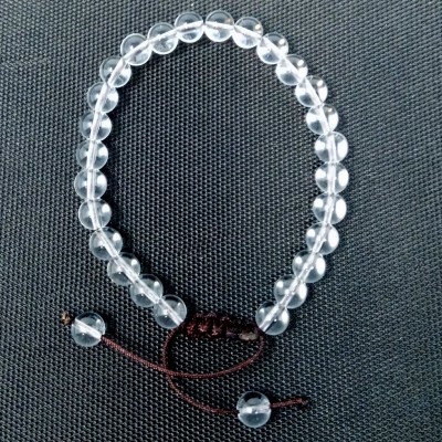 Pulsera cuarzo transparente 6 mms.