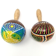 Maraca de coco- colores