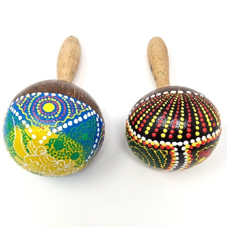 Maraca de coco- colores