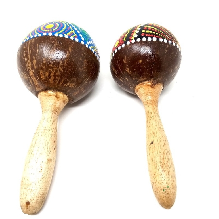 Maraca de coco- colores