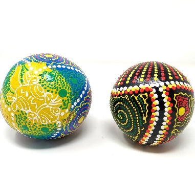 Maraca de coco- colores