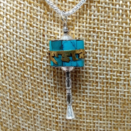 Colgante de plata "Rueda de oración"