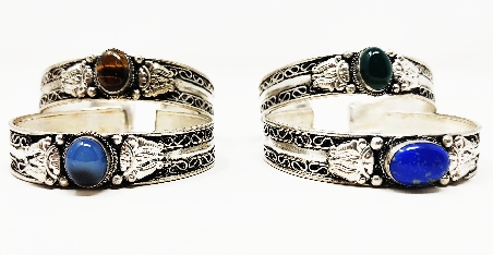 Pulsera alpaca Dorje con mineral