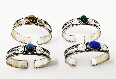 Pulsera alpaca Dorje con mineral