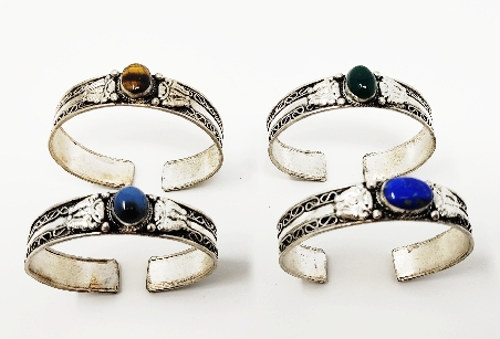 Pulsera alpaca Dorje con mineral