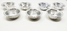 Set 7 cuencos ofrendas aluminio mediano