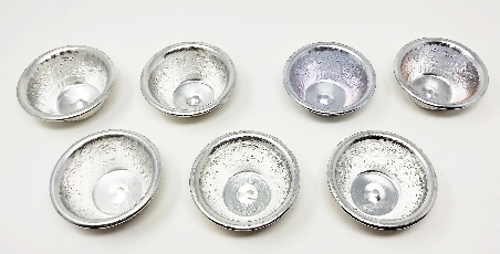 Set 7 cuencos ofrendas aluminio mediano