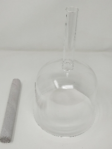 Cuenco de cuarzo cristalino 17,5 cms. con asa 2