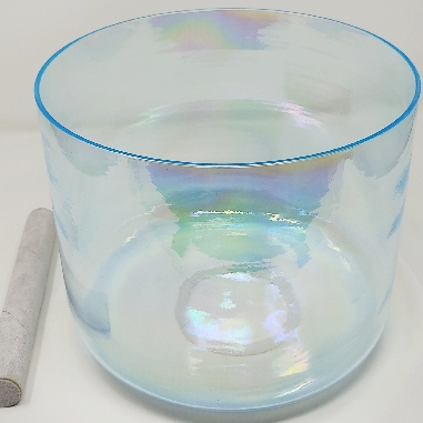 Cuenco de cuarzo alquímico Zafiro 25 cms.