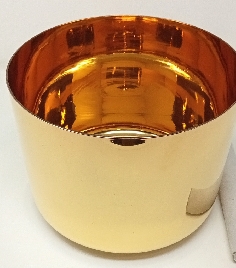 Cuenco de cuarzo con oro 24K 22,50 cms.