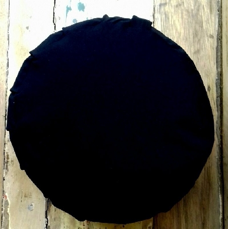 Zafu cáscara espelta ecológico. Negro extragrande