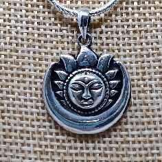 Colgante de plata "Sol y luna"