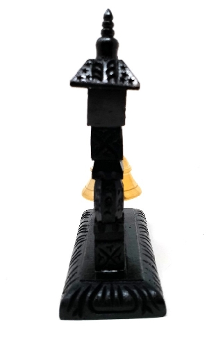 Campana con soporte de madera mediano