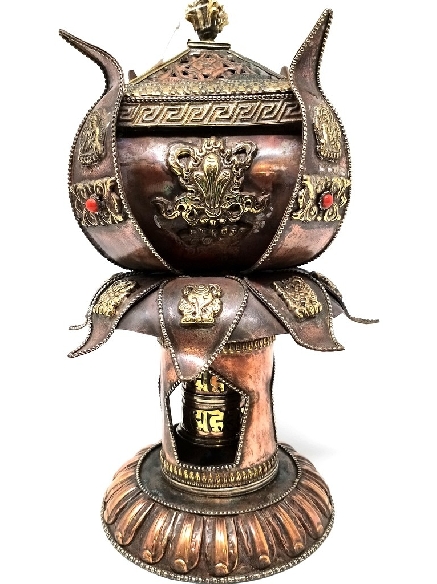 Torre incensario + rueda de oración