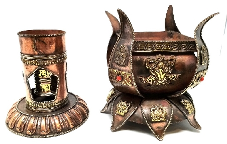 Torre incensario + rueda de oración