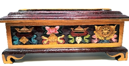 Incensario de madera pintado