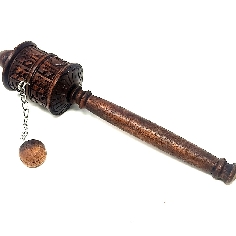 Rueda de oración de madera grande