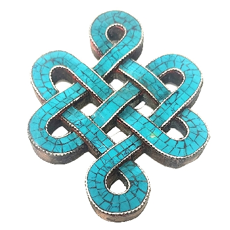 Nudo infinito pedrería 13 cms.