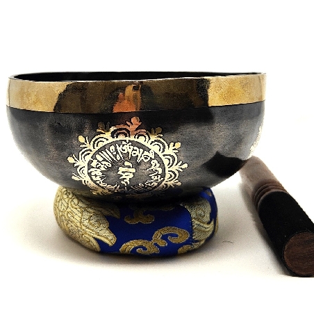 Cuenco "Om" oscuro 19-20 cms. 1000-1200 grs.