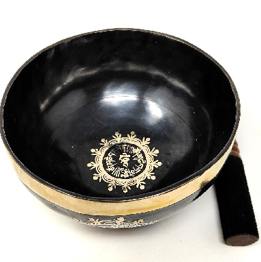 Cuenco "Om" oscuro 19-20 cms. 1000-1200 grs.