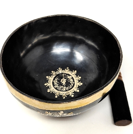 Cuenco "Om" oscuro 19-20 cms. 1000-1200 grs.