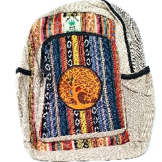 Mochila de cañamo y algodón. Parche pequeño