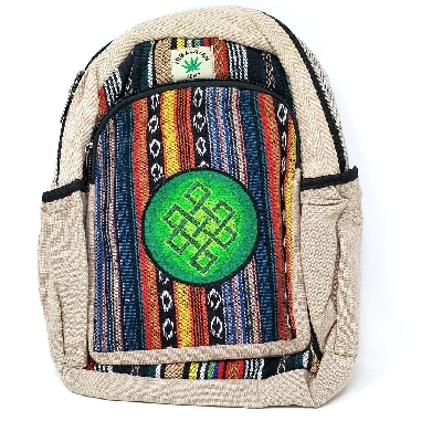 Mochila de cañamo y algodón. Parche pequeño