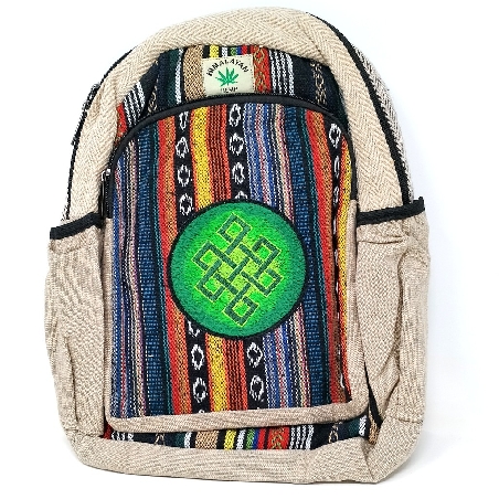 Mochila de cañamo y algodón. Parche pequeño