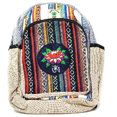 Mochila de cañamo y algodón. Parche pequeño