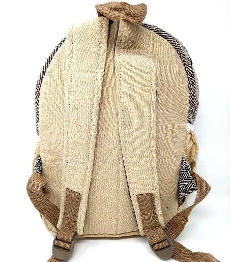 Mochila de cáñamo y algodón. Parche grande