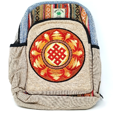 Mochila de cáñamo y algodón. Parche grande